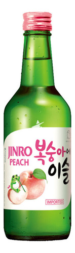 Soju Coreano Jinro Sabor Durazno 13%, De 360ml. - 2 Botellas