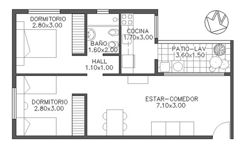 Imagen 2 de 30 de Departamento 3 Ambientes Venta Pompeya Con Patio