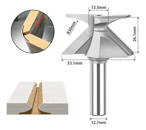 R18/r30 Shank Woodworking Router Bit Double Flute R