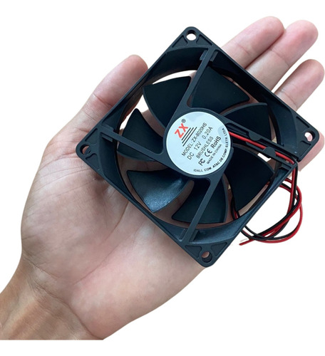Ventuinha Micro Ventilador 80x80x20mm Cooler 12v Com Fio