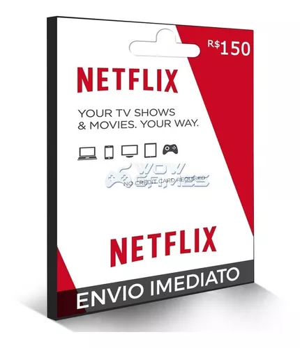 Cartão Pré-pago Netflix R$ 150 Reais Presente Assinatura