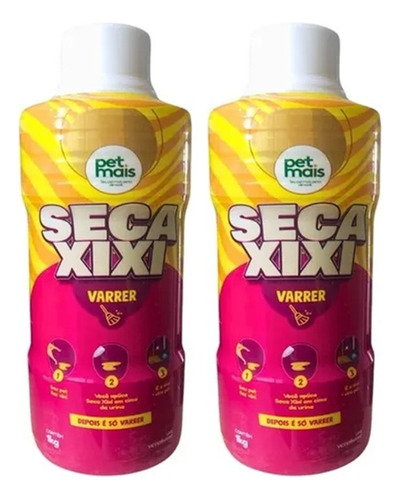 Kit C/ 2 Pó Seca Xixi Vômito Varrer Cães Gatos Petmais 1kg