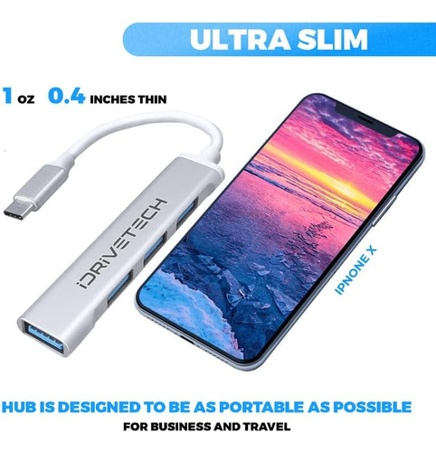 Adaptador Multipuerto Usb C Hub - Idrivetech 4 En 1 Usb Tipo