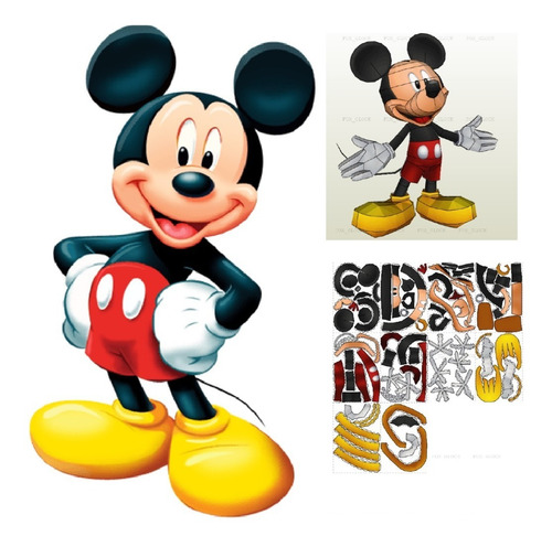 Mickey Mouse Figura   40 Cm Papercraft