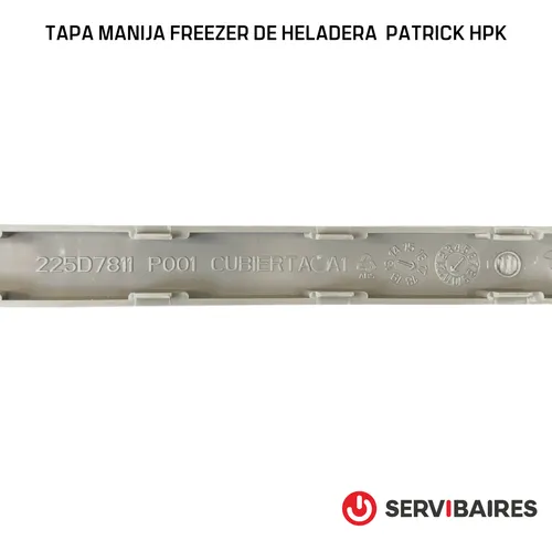 Tapa Manija De Freezer Para Heladera Patrick Hpk135 Hpk137