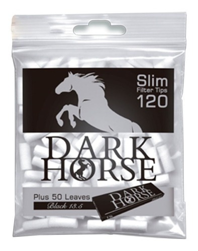 20 Filtros Slim Dark Horse + 1 Librito De Papel 20 X 14.900