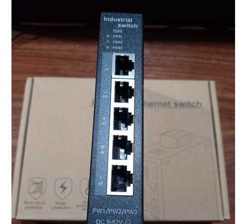 Switch Ethernet Industrial De 5 Puertos Para Riel Din
