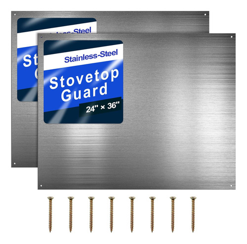 Estufa De Acero Inoxidable Para Protector De Pared De 24x36