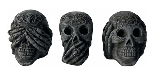 Cráneos 3 Virtudes Artesanías Decoración Minimalista Arte