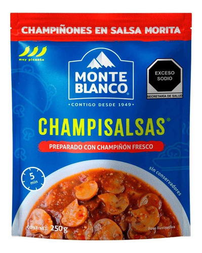 Champisalsas Champiñones Monteblanco Salsa Morita 250g