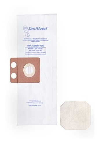 Janitized Jan-nfback-2(10) Premium Replacement Commercial Va