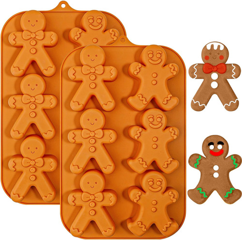 Molde De Hombre De Jengibre, 6 Cavidades, Moldes De N...