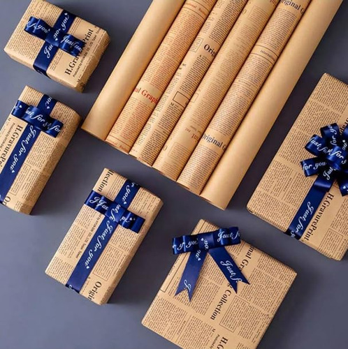 20 Hojas De Papel De Periódico For Envolver Flores