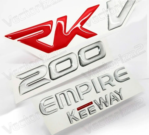 Kit 6 Emblemas Moto Rkv Reflectivos Iluminan En La Oscuridad