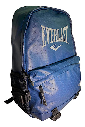 Mochila Escolar Everlast Reforzada Porta Notebook Azul 14lt