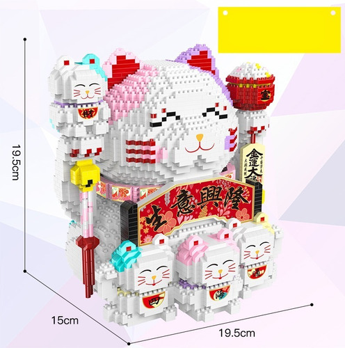 Bloques De Construcción 3d Maneki Neko.
