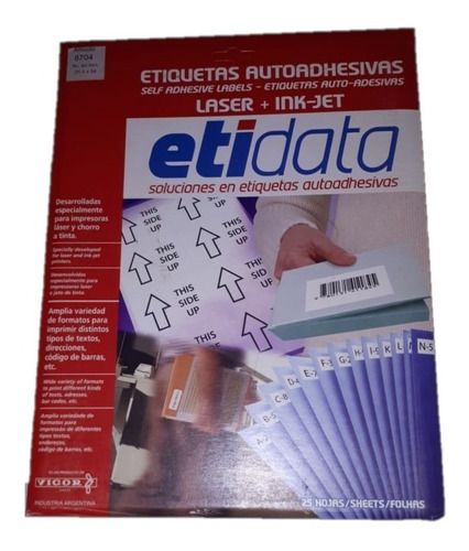 Etiqueta Para Impresora Etidata 25.4x54 Carta X25hs 8704