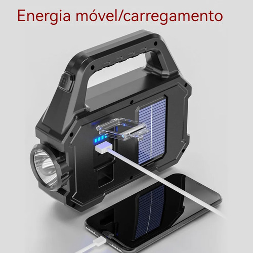 Reflector De Linterna Led Recargable Para Acampar Con Luz So