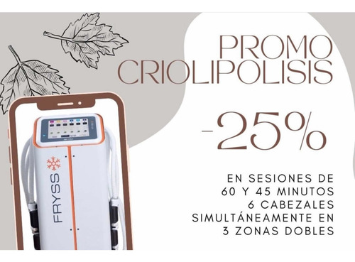 Criolipolisis Plana - 3 Zonas Dobles 60 - Flores (Usado)