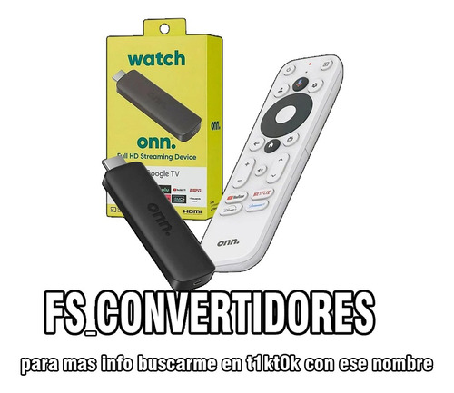 Onn Tv 4k Google Tv Box - Programado Peliculas Serie Canales Negro De Voz