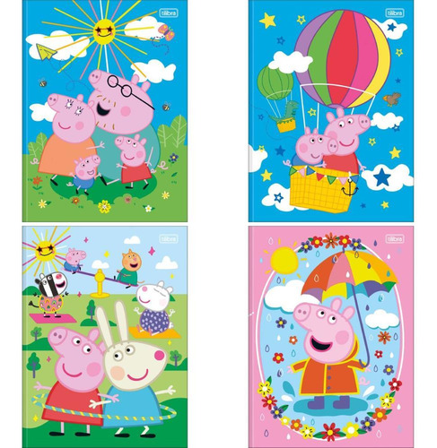 Caderno Brochurao Capa Dura Peppa Pig 80fls Pct.c/05