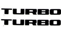 Par Dois Adesivos Turbo Laterais Preto L200