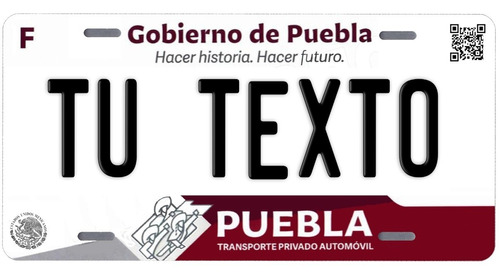 Placas Para Auto Personalizadas Puebla 2020