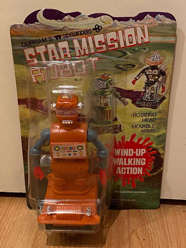 Zeroids Star Mission Robot A Cuerda Durham  S Blister  70s