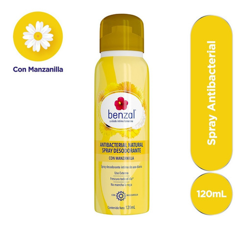 Benzal Spray Desodorante Íntimo Manzanilla Antibacterial