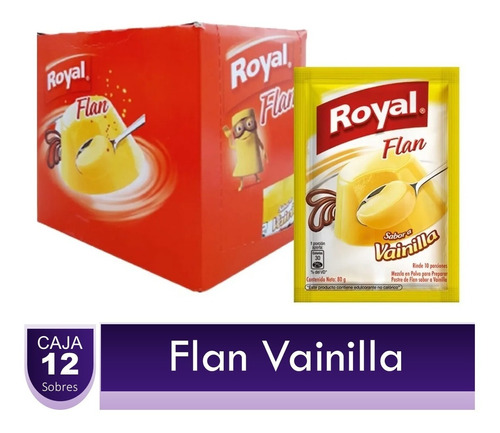 Royal Mezcla En Polvo Para Flan De Vainilla Display X12uds.