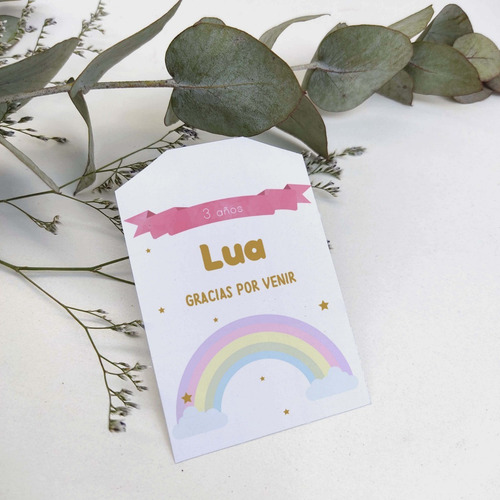 Imagen 6 de 7 de Kit Imprimible Arco Iris Pastel Personalizado