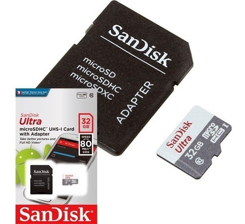 Tarjeta De Memoria Sandisk 16gb Ultra Con Adaptador Sd