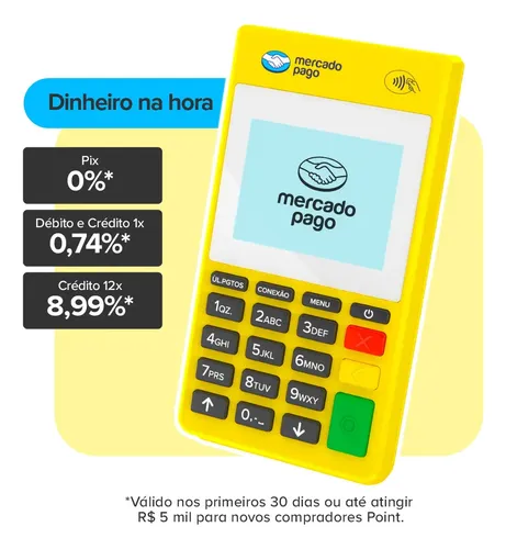 Maquininha De Cartão Mercado Pago Point Air 2 4g Wifi Nfc Claro