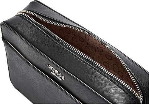 Bolso Guess Black Crossbody Original Transverse para mujer, color negro