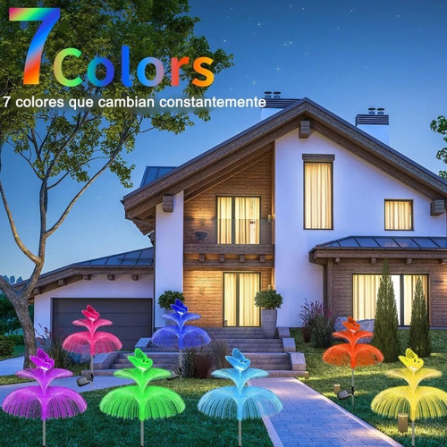 Luces Navideñas, Luz Solar Para Jardín,luz Para Medusas 2pcs