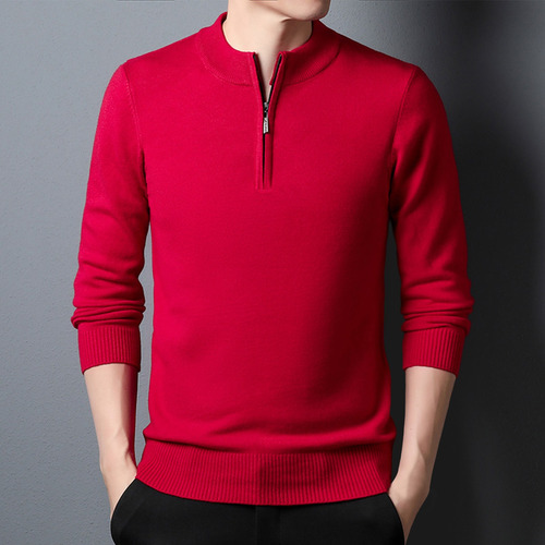 Blusa Para Hombre, Cuello Redondo, Punto, Color Liso, Con Cr