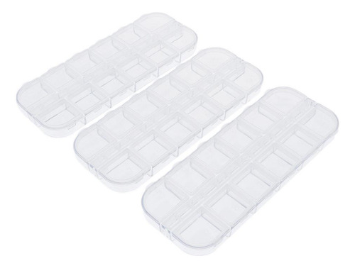3 Piezas 12 Rejillas Caja Pastillero Pequeño Artículo