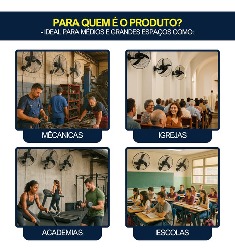 3 Ventilador Parede Osc 50cm Bivolt 3 P 200w Preto Ventisol 50 Cm 60 Hz Preto Ventilador De Parede 50cm Ventisol 127v/220v 3pás Grade Aço Black Friday De Parede Para Igreja, Industria, Academia 3