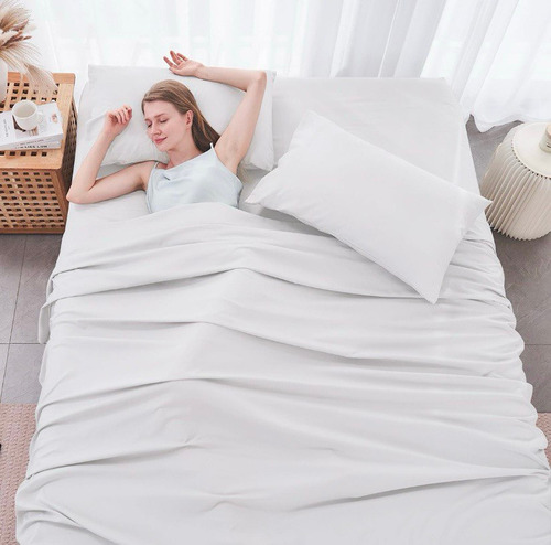 Juego Sabanas Premium Blanca Posada Hotel Calidad Superior Blanco Liso