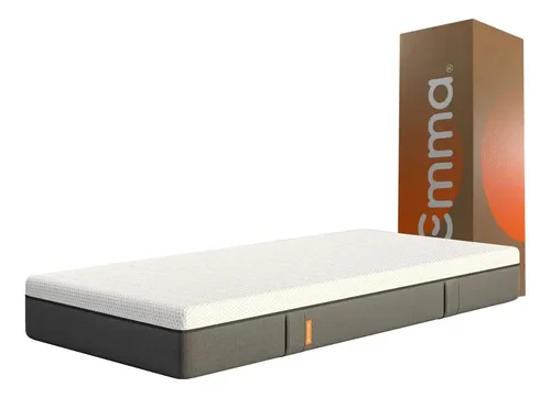 Colchão Emma Original  Solteiro - Tecnologia Alemã Cor Branco/cinza