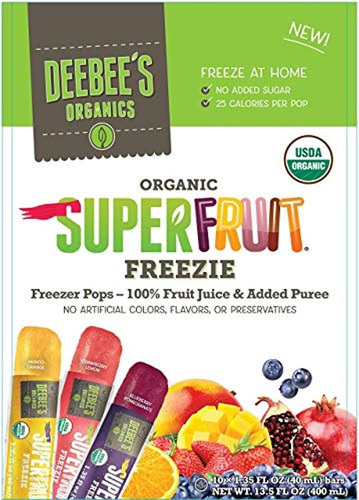 Orgánico Super Fruit Freezie Barras De Jugo C