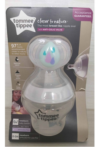 Chupeta Tommee Tippee de Mamadeira Closer To Nature, 150 ml o más, 0-2 m