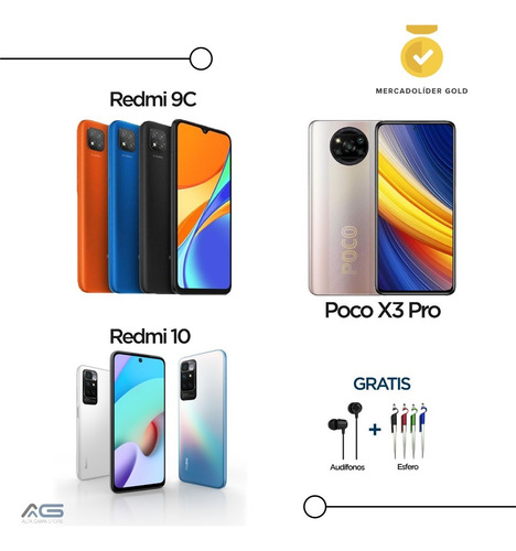 Imagen 1 de 4 de Poco X3 Pro / Mi 11 Lite / Redmi 10 / Redmi 9c