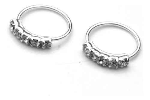 Argollitas Con Cubic Plata 925