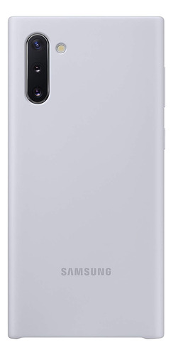 Funda Para Samsung Galaxy Note10 Silicona Plateada