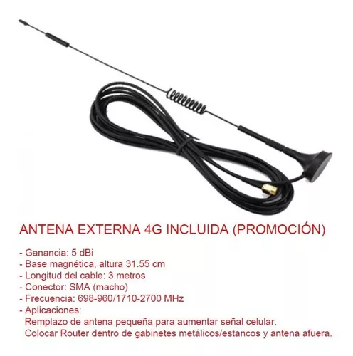 Router Industrial 4g Wifi Robusto Sim Con Antena Externa