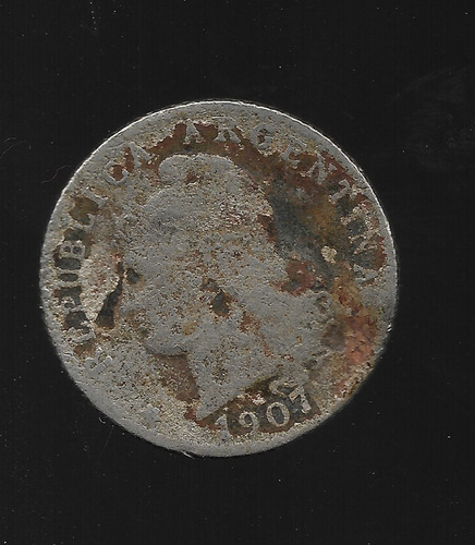 Ltc546. Moneda Nacional De 20 Centavos De 1907.