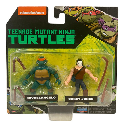 Tortugas Ninja Set 2 Figuras Michelangelo Y C Jones Int81140