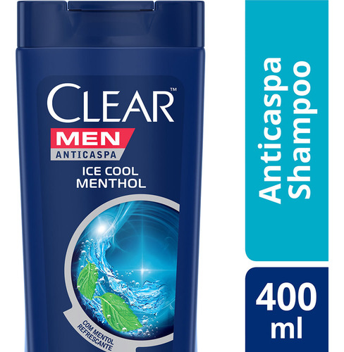 2x Clear Shampoo Anticaspa Ice Cool Mentho 1 X 400 Ml