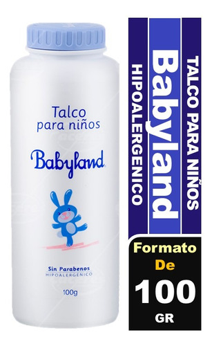 Babyland Talco Hipoalergénico Para Niños 100 Gr